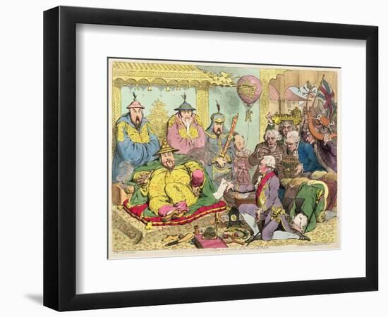 Reception of the Diplomatique and His Suite at the Court of Pekin, c.1793-James Gillray-Framed Giclee Print