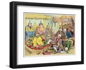 Reception of the Diplomatique and His Suite at the Court of Pekin, c.1793-James Gillray-Framed Giclee Print