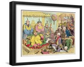 Reception of the Diplomatique and His Suite at the Court of Pekin, c.1793-James Gillray-Framed Giclee Print