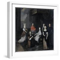 Reception of the Dutch Ambassador Hieronymus Van Beverningk by the Spanish Queen-Regent Maria-Anna-Caspar Netscher-Framed Art Print