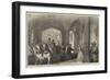 Reception of the Emperor and Empress of the French, at the Grand Entrance, Windsor Castle-null-Framed Giclee Print