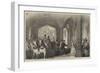 Reception of the Emperor and Empress of the French, at the Grand Entrance, Windsor Castle-null-Framed Giclee Print