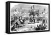 Reception of the Emperor of France on the Quay at Algiers, 1865-null-Framed Stretched Canvas