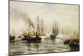 Reception of the Isere in New York Bay, June 20, 1885, 1885-Edward Percy Moran-Mounted Giclee Print