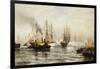 Reception of the Isere in New York Bay, June 20, 1885-Edward Percy Moran-Framed Giclee Print