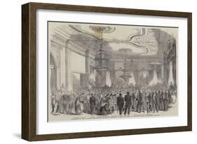 Reception of the Japanese Embassy by President Buchanan in the East Room of the White House-null-Framed Giclee Print