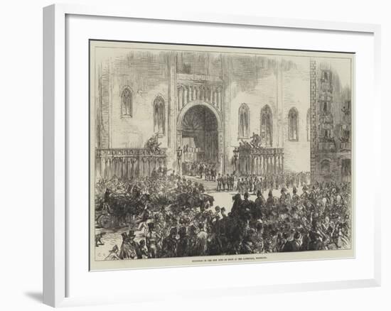 Reception of the New King of Spain at the Cathedral, Barcelona-Charles Robinson-Framed Giclee Print