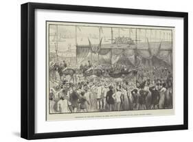 Reception of the New Viceroy of India and Lady Lansdowne at the Apollo Bunder, Bombay-null-Framed Giclee Print