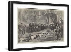 Reception of the Siamese Ambassadors, with Presents, by Her Majesty, at Windsor Castle-null-Framed Giclee Print