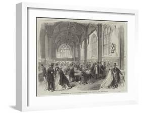 Reception-Room of the Social Science Congress in the Guildhall, York-null-Framed Giclee Print