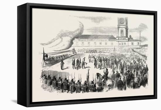 Reception S.A.I. and R. Grand Duke Maximilian of Austria, in the Port of Toulon, on 29 August 1855.-null-Framed Stretched Canvas