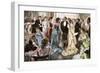 Reception to Introduce a Young Man to Society, circa 1900-null-Framed Giclee Print