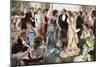 Reception to Introduce a Young Man to Society, circa 1900-null-Mounted Giclee Print