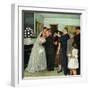 "Receptions Line", June 16, 1951-John Falter-Framed Giclee Print