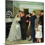 "Receptions Line", June 16, 1951-John Falter-Mounted Giclee Print