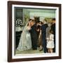 "Receptions Line", June 16, 1951-John Falter-Framed Giclee Print