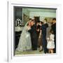 "Receptions Line", June 16, 1951-John Falter-Framed Giclee Print