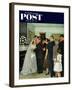 "Receptions Line" Saturday Evening Post Cover, June 16, 1951-John Falter-Framed Giclee Print