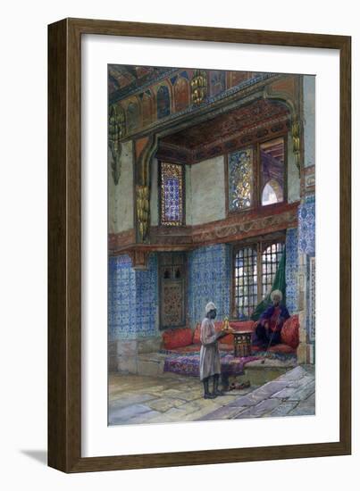 Recess in the Reception Room of Mufti Sheik El Mahadi's House, Cairo, 1873-Frank Dillon-Framed Giclee Print