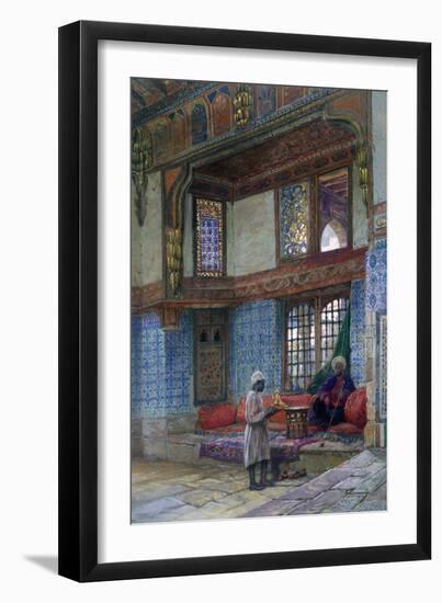 Recess in the Reception Room of Mufti Sheik El Mahadi's House, Cairo, 1873-Frank Dillon-Framed Giclee Print