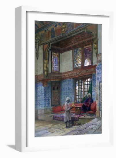 Recess in the Reception Room of Mufti Sheik El Mahadi's House, Cairo, 1873-Frank Dillon-Framed Giclee Print