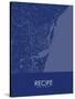 Recife, Brazil Blue Map-null-Stretched Canvas