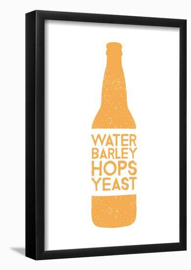 Recipe For A Hoppy Bottle-null-Framed Poster