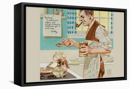 Recipe for Coffee-Joseph Christian Leyendecker-Framed Stretched Canvas