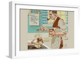 Recipe for Coffee-Joseph Christian Leyendecker-Framed Art Print