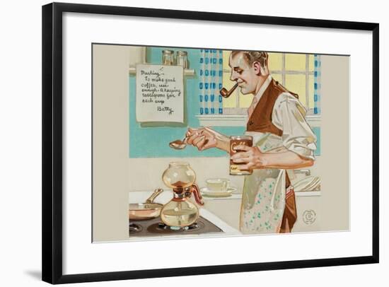 Recipe for Coffee-Joseph Christian Leyendecker-Framed Art Print