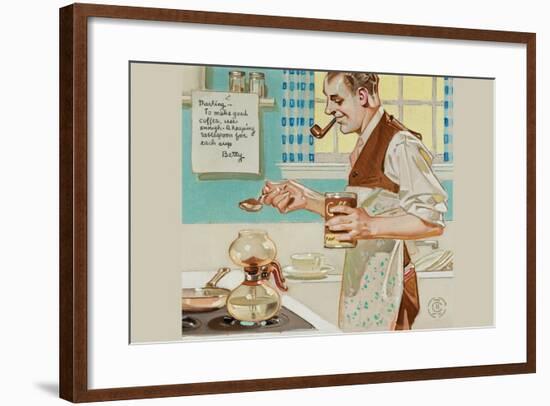 Recipe for Coffee-Joseph Christian Leyendecker-Framed Art Print