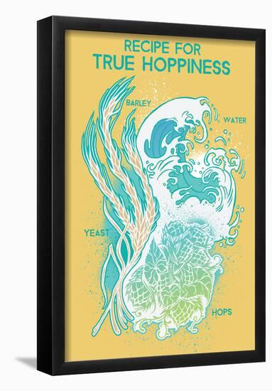 Recipe For True Hoppiness (Gold)-null-Framed Poster