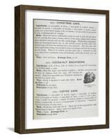 Recipes For Christmas Cake, Cocoa-nut Macaroons and Coffee Cake-Isabella Beeton-Framed Giclee Print