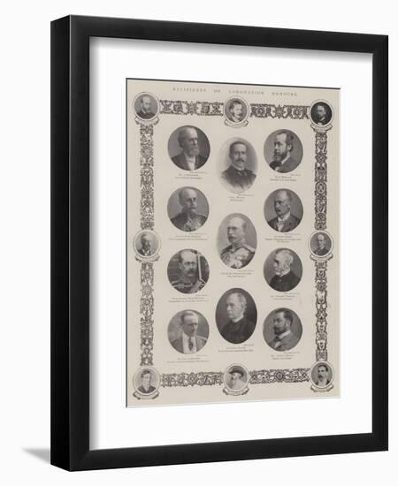 Recipients of Coronation Honours-null-Framed Giclee Print