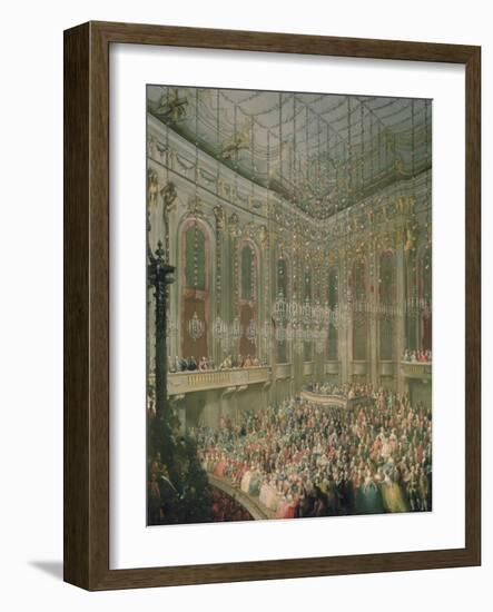 Recital by the Young Wolfgang Amadeus Mozart in the Redoutensaal-Martin van Meytens-Framed Giclee Print