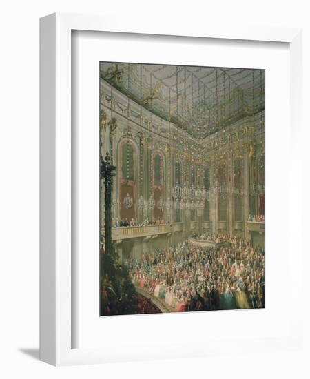 Recital by the Young Wolfgang Amadeus Mozart in the Redoutensaal-Martin van Meytens-Framed Giclee Print