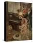 Recital, C.1884 (Oil on Panel)-Giovanni Boldini-Stretched Canvas
