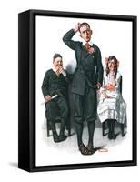 "Recitation", June 14,1919-Norman Rockwell-Framed Stretched Canvas