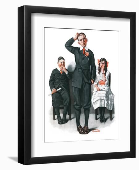 "Recitation", June 14,1919-Norman Rockwell-Framed Giclee Print