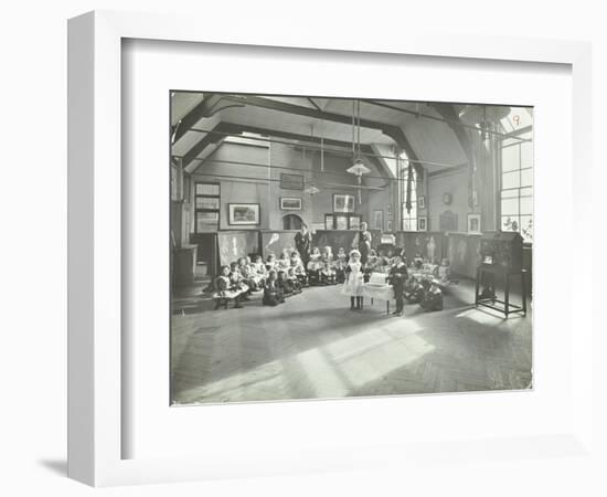 Recitation of the Sick Dolly, Flint Street School, Southwark, London, 1908-null-Framed Photographic Print