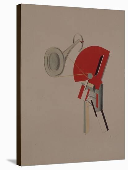 Reciter. Figurine for the Opera Victory over the Sun, 1920-1921-El Lissitzky-Stretched Canvas