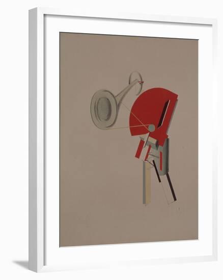 Reciter. Figurine for the Opera Victory over the Sun, 1920-1921-El Lissitzky-Framed Giclee Print
