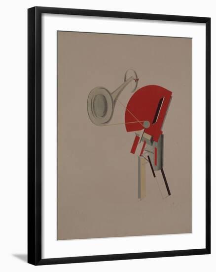 Reciter. Figurine for the Opera Victory over the Sun, 1920-1921-El Lissitzky-Framed Giclee Print