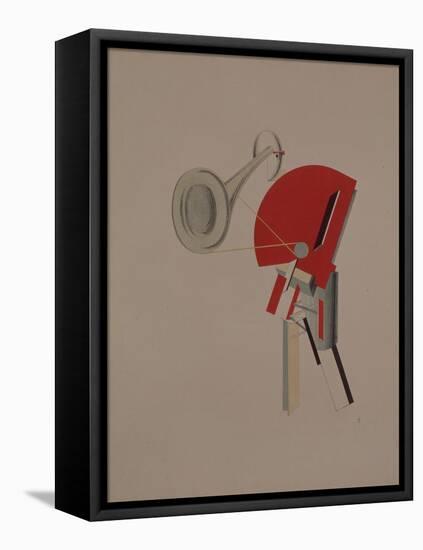 Reciter. Figurine for the Opera Victory over the Sun, 1920-1921-El Lissitzky-Framed Stretched Canvas