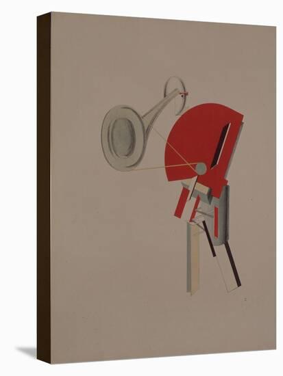 Reciter. Figurine for the Opera Victory over the Sun, 1920-1921-El Lissitzky-Stretched Canvas