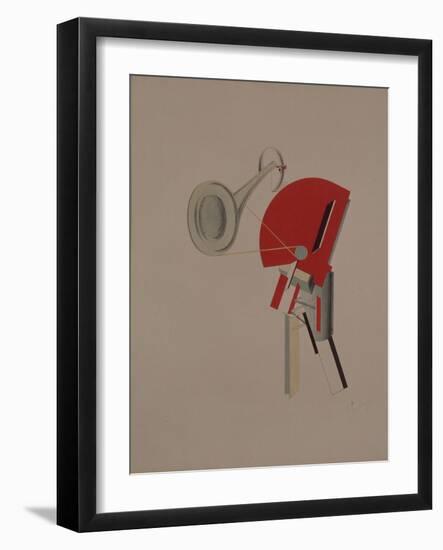 Reciter. Figurine for the Opera Victory over the Sun, 1920-1921-El Lissitzky-Framed Giclee Print