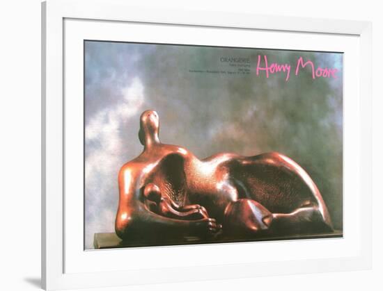 Reclined Woman with Child-Henry Moore-Framed Art Print