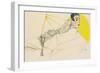 Reclining Boy (Erich Ledere), 1913-Egon Schiele-Framed Giclee Print