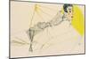 Reclining Boy (Erich Ledere), 1913-Egon Schiele-Mounted Giclee Print