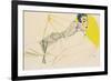 Reclining Boy (Erich Lederer)-Egon Schiele-Framed Giclee Print